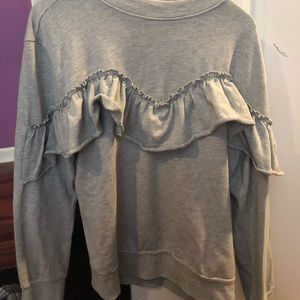 Topshop ruffle crewneck
